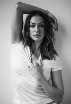 Elegant Monochrome Portrait Tasya Teles Wallpaper