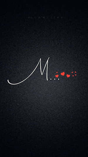 Elegant Monogram Hearts Background Wallpaper