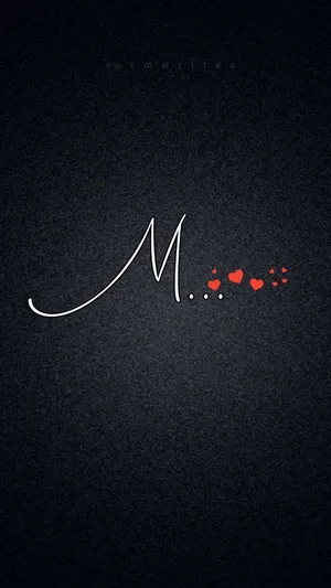 Elegant Monogram Hearts Background Wallpaper