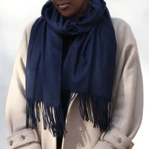 Elegant Navy Blue Scarf Wallpaper