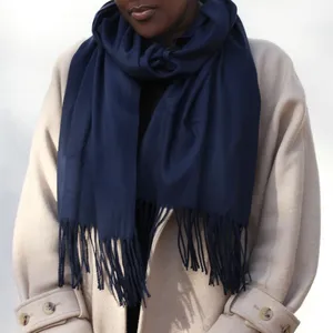 Elegant Navy Blue Scarf Wallpaper