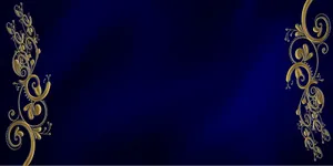 Elegant Navy Gold Floral Design Wallpaper