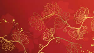 Elegant Oriental Floral Pattern Wallpaper