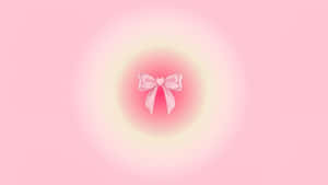 Elegant Pink Aesthetic Bow Wallpaper
