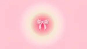 Elegant Pink Aesthetic Bow Wallpaper