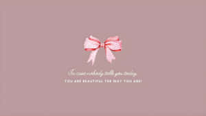 Elegant Pink Aesthetic Bow Wallpaper