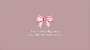 Elegant Pink Aesthetic Bow Wallpaper