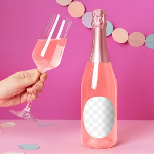 Elegant Pink Champagne Celebration Wallpaper