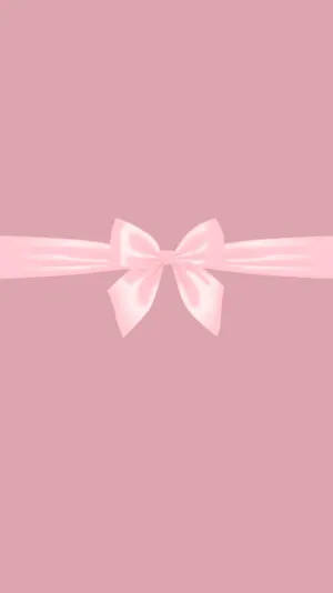 Elegant Pink Satin Bow Wallpaper