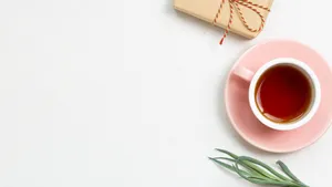 Elegant Pink Tea Party Setup Wallpaper