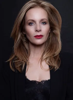 Elegant Portrait Woman Black Blazer Wallpaper