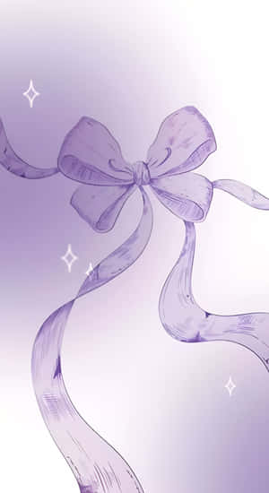 Elegant Purple Bow Design Wallpaper