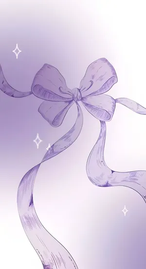 Elegant Purple Bow Design Wallpaper