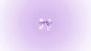 Elegant Purple Bow Design Wallpaper