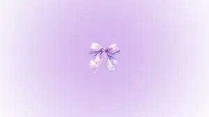 Elegant Purple Bow Design Wallpaper