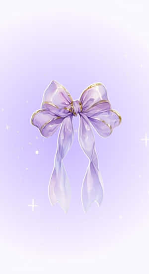 Elegant Purple Bow Design Wallpaper