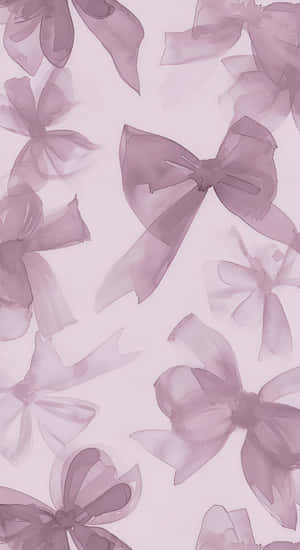 Elegant Purple Bow Pattern Wallpaper