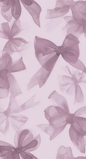 Elegant Purple Bow Pattern Wallpaper