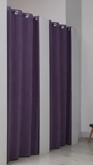 Elegant Purple Curtains Interior Wallpaper