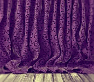 Elegant Purple Curtains Interior Decor Wallpaper