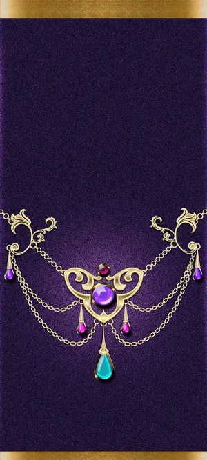 Elegant Purple Gemstone Necklace Design Wallpaper