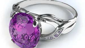 Elegant Purple Gemstone Ring Wallpaper