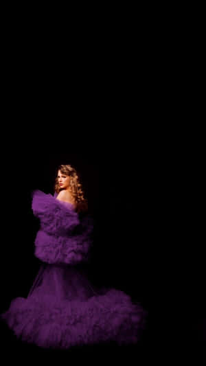 Elegant Purple Gown Portrait Wallpaper