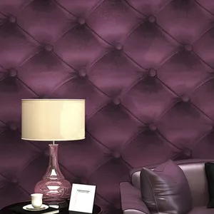 Elegant Purple Leather Interior Wallpaper
