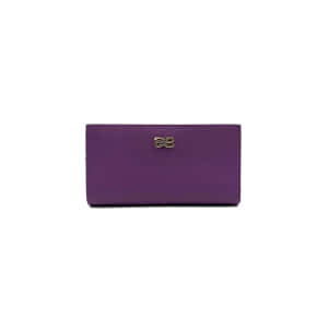 Elegant Purple Leather Wallet Wallpaper