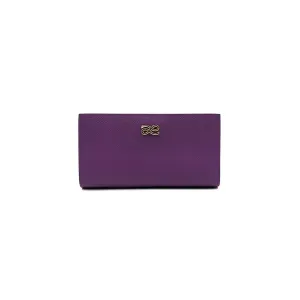 Elegant Purple Leather Wallet Wallpaper