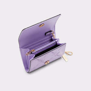 Elegant Purple Leather Wallet Wallpaper