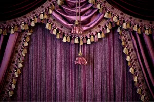Elegant Purple Theater Curtains Wallpaper