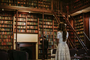 Elegant Reading Room Adelaide Library Wallpaper