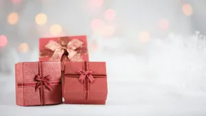 Elegant Red Gift Boxes Wallpaper