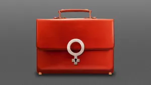 Elegant Red Handbag On A White Background Wallpaper