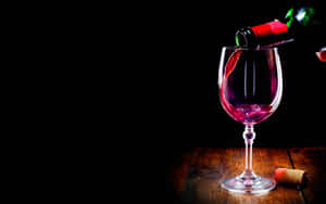 Elegant Red Wine Glass Wallpaper