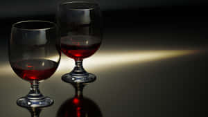 Elegant Red Wine Glass Wallpaper