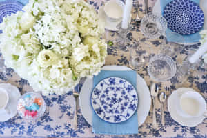 Elegant Regency Style Table Setting Wallpaper