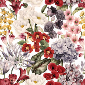 Elegant Retro Floral Wallpaper Wallpaper