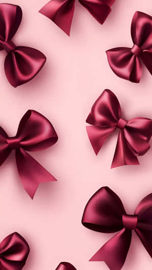 Elegant Satin Bows Wallpaper