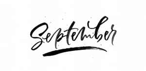 Elegant September Calligraphy Wallpaper