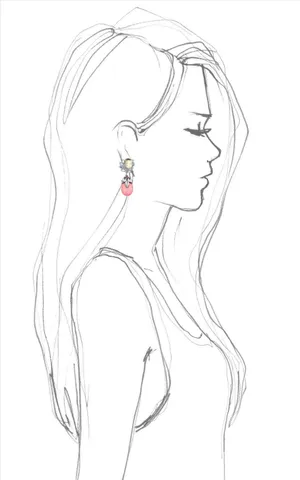 Elegant Side Profile Sketch Wallpaper