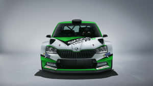 Elegant Skoda Fabia Cruising On The Highway Wallpaper