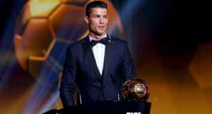 Elegant Soccer Star Award Ceremony Wallpaper