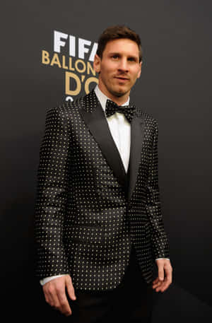 Elegant Soccer Starin Designer Suit Wallpaper