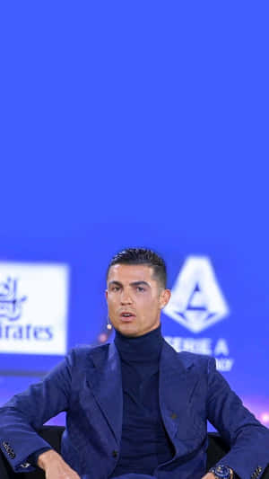 Elegant Sportsmanin Blue Suit Wallpaper