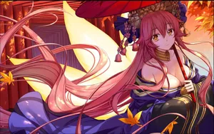 Elegant Tamamo No Mae In Fate Grand Order Wallpaper