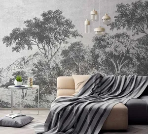 Elegant Tree Mural Living Room Decor Wallpaper