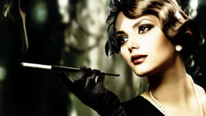 Elegant Vintage Hairstyle Glamour Wallpaper