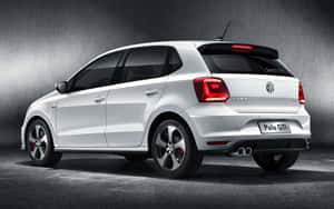 Elegant Volkswagen Polo In Striking Silver Wallpaper